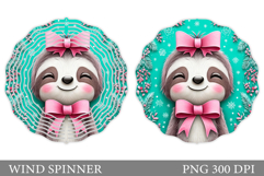 Christmas Sloth Wind Spinner. Christmas Wind Spinner Product Image 1
