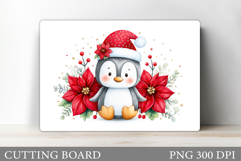 Cute Penguin Cutting Board. Christmas Cutting Board Design Product Image 1