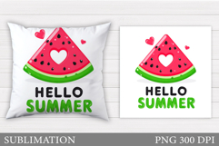 Watermelon Pillow Design. Watermelon Sublimation Product Image 1