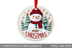 Snowman Christmas Ornament. Winter Christmas Ornament Design Product Image 1