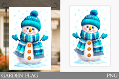 Cute Snowman Garden Flag. Christmas Garden Flag Design Product Image 1