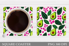 Avocado Coaster Design. Avocado Sublimation Product Image 1