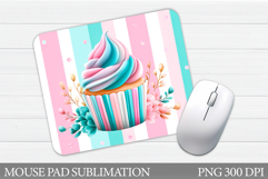 Cupcake Mouse Pad Design. Cupcake Sublimation Product Image 1