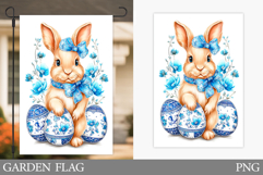 Easter Bunny Garden Flag. Easter Garden Flag Sublimation Product Image 1