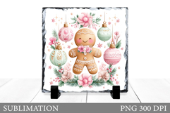 Cute Gingerbread Sublimation. Gingerbread Slate Design Product Image 1