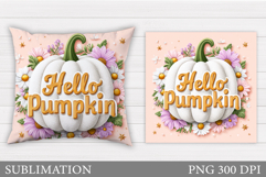 Pumpkin Pillow Design. Pumpkin Sublimation Product Image 1