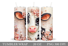 Cow Tumbler Design. Cow Tumbler Sublimation Product Image 1