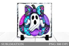 Halloween Ghost Slate. Halloween Pumpkin Sublimation Product Image 1