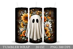 Ghost Tumbler Sublimation. Halloween Tumbler Design Product Image 1