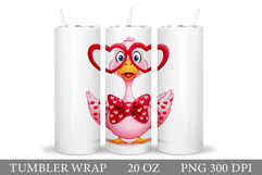 Valentines Goose Tumbler. Valentines Tumbler Sublimation Product Image 1