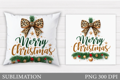 Christmas Tree Pillow Design. Winter Pillow Sublimation Product Image 1