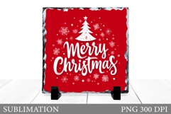 Merry Christmas Slate Design. Christmas Slate Sublimation Product Image 1