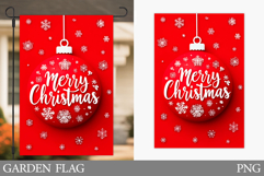 Merry Christmas Garden Flag. Christmas Garden Flag Design Product Image 1