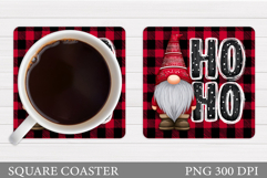Christmas Gnome Coaster. Christmas Coaster Sublimation Product Image 1