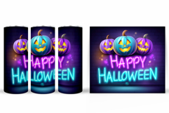 Happy Halloween Tumbler. Cute Pumpkin Tumbler Sublimation Product Image 2
