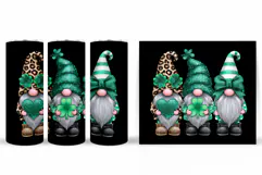 St Patrick Gnome Tumbler. St Patrick Tumbler Sublimation Product Image 2