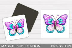 Butterfly Sublimation. Butterfly Magnet Design Product Image 1