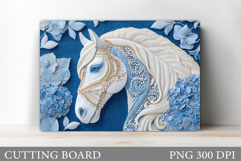 Horse Cutting Board Design. Horse Sublimation Product Image 1