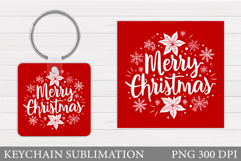Merry Christmas Keychain. Christmas Keychain Design Product Image 1