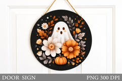 Halloween Ghost Door Sign. Halloween Door Sign Sublimation Product Image 1