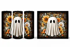 Ghost Tumbler Sublimation. Halloween Tumbler Design Product Image 2