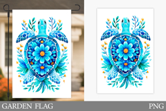 Sea Turtle Garden Flag Design. Sea Turtle Sublimation Product Image 1
