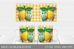 Lemons Mug Design. Summer Mug Sublimation Product Image 1
