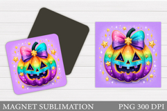 Halloween Pumpkin Magnet. Halloween Magnet Sublimation Product Image 1
