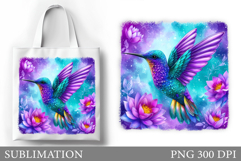 Hummingbird Tote Bag Sublimation. Hummingbird Sublimation Product Image 1