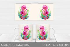 Seahorse Mug Sublimation. Seahorse Sublimation Product Image 1
