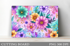 Floral Cutting Board Design. Flowers Cutting Board Product Image 1