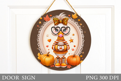 Fall Goose Door Sign Desin. Fall Door Sign sublimation Product Image 1