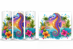 Seahorse Tumbler Sublimation. Seahorse Tumbler Design Product Image 2