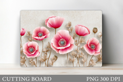 Flowers Cutting Board. Floral Cutting Board Sublimation Product Image 1