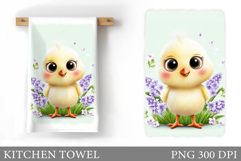 Spring Chick Kitchen Towel. Spring Kitchen Towel Design Product Image 1