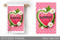 Summer Kitchen Towel Design. Watermelon Kitchen Towel Product Image 1