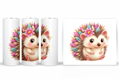 Hedgehog Tumbler Design. Cute Hedgehog Sublimation Product Image 2