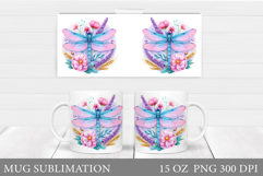 Dragonfly Mug Design. Dragonfly Sublimation Product Image 1
