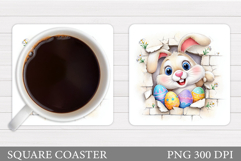 Easter Bunny Coaster. Bunny Easter Coaster Design Product Image 1