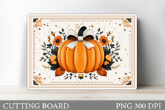 Fall Pumpkin Cutting Board. Fall Kitchen Cutting Board Product Image 1