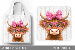 Cute Cow Tote Bag Design. Cute Cow Sublimation Product Image 1