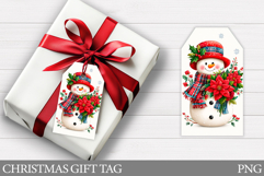 Christmas Snowman Gift Tag. Christmas Gift Tag Design Product Image 1