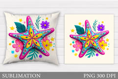Starfish Pillow Sublimation. Starfish Sublimation Product Image 1