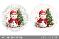 Christmas Wind Spinner. Cute Snowman Wind Spinner Design Product Image 1