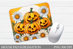 Halloween Pumpkin Mouse Pad. Halloween Mouse Pad Design Product Image 1