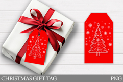 Christmas Gift Tag Printable. Christmas Tree Gift Tag Design Product Image 1