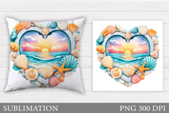 Sea Pillow Sublimation. Sea Sublimation Product Image 1