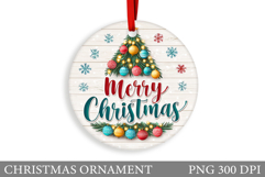 Christmas Ornament Sublimation. Winter Christmas Ornament Product Image 1