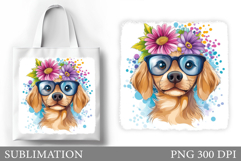 Cute Dog Tote Bag Design. Dog Sublimation Product Image 1