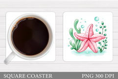 Starfish Coaster Design. Starfish Sublimation Product Image 1